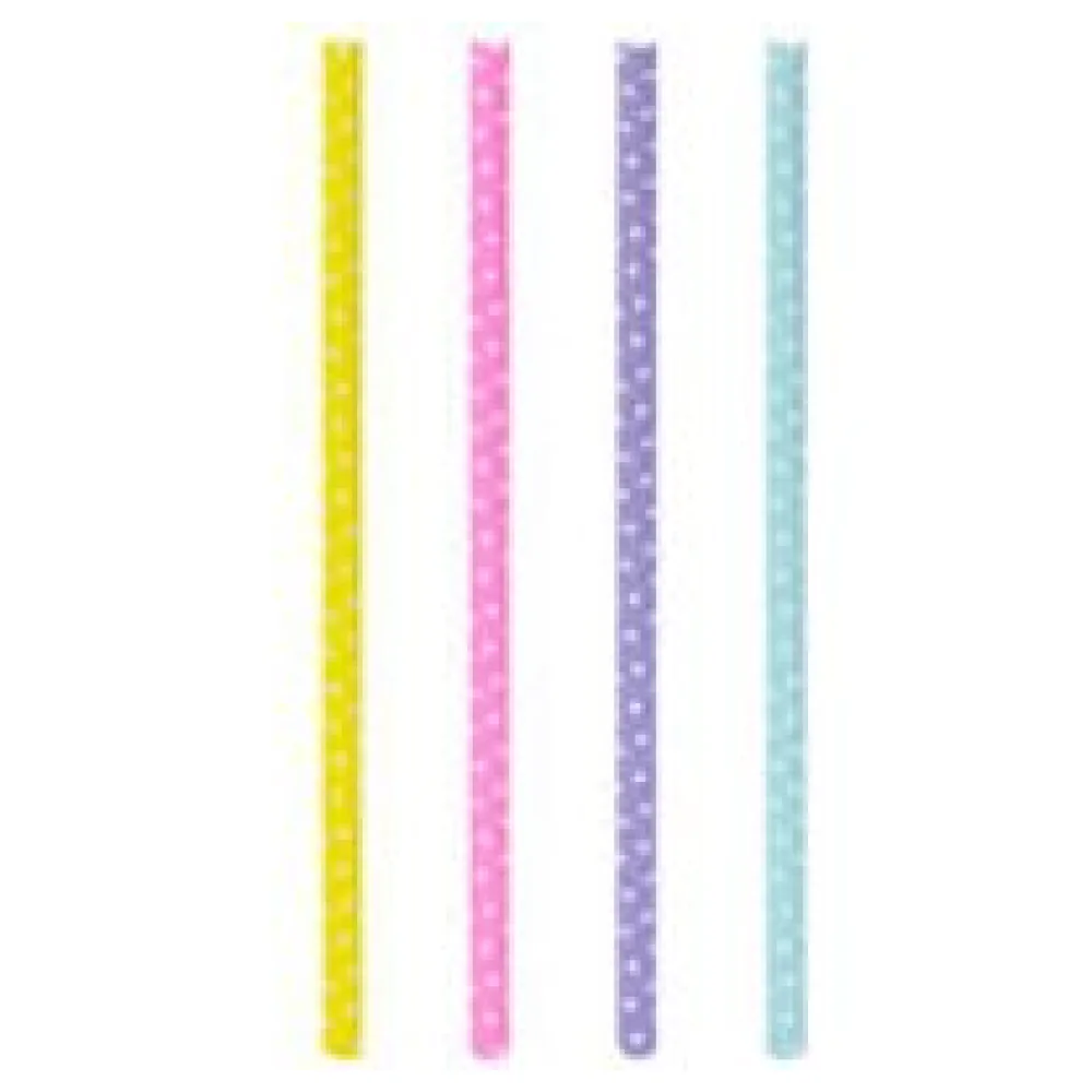 Trinkhalme aus Papier "Pünktchen" dick bunt O8mm 25cm, 150 Stk. – Bild 3