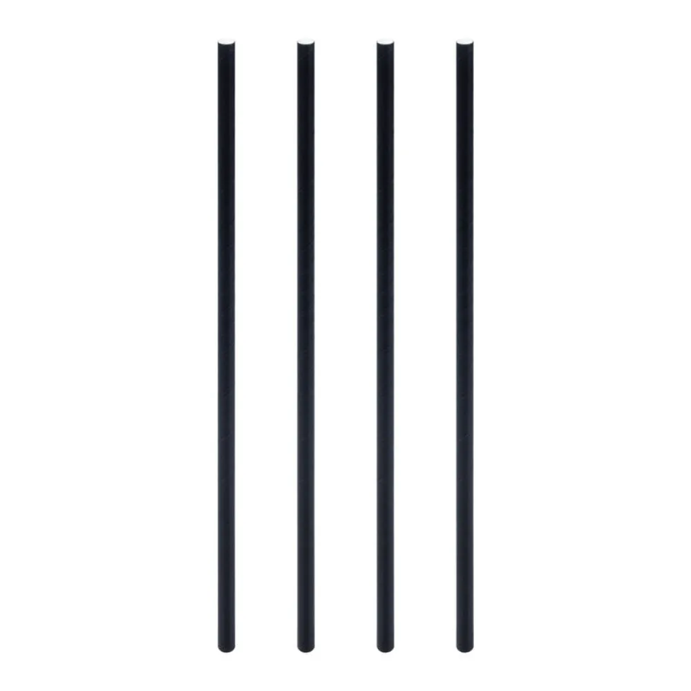 Trinkhalme aus Papier schwarz O6mm 21cm, 500 Stk. – Bild 2