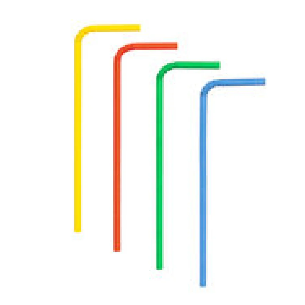 Trinkhalme aus Papier flexibel bunt O6mm 24cm, 100 Stk.