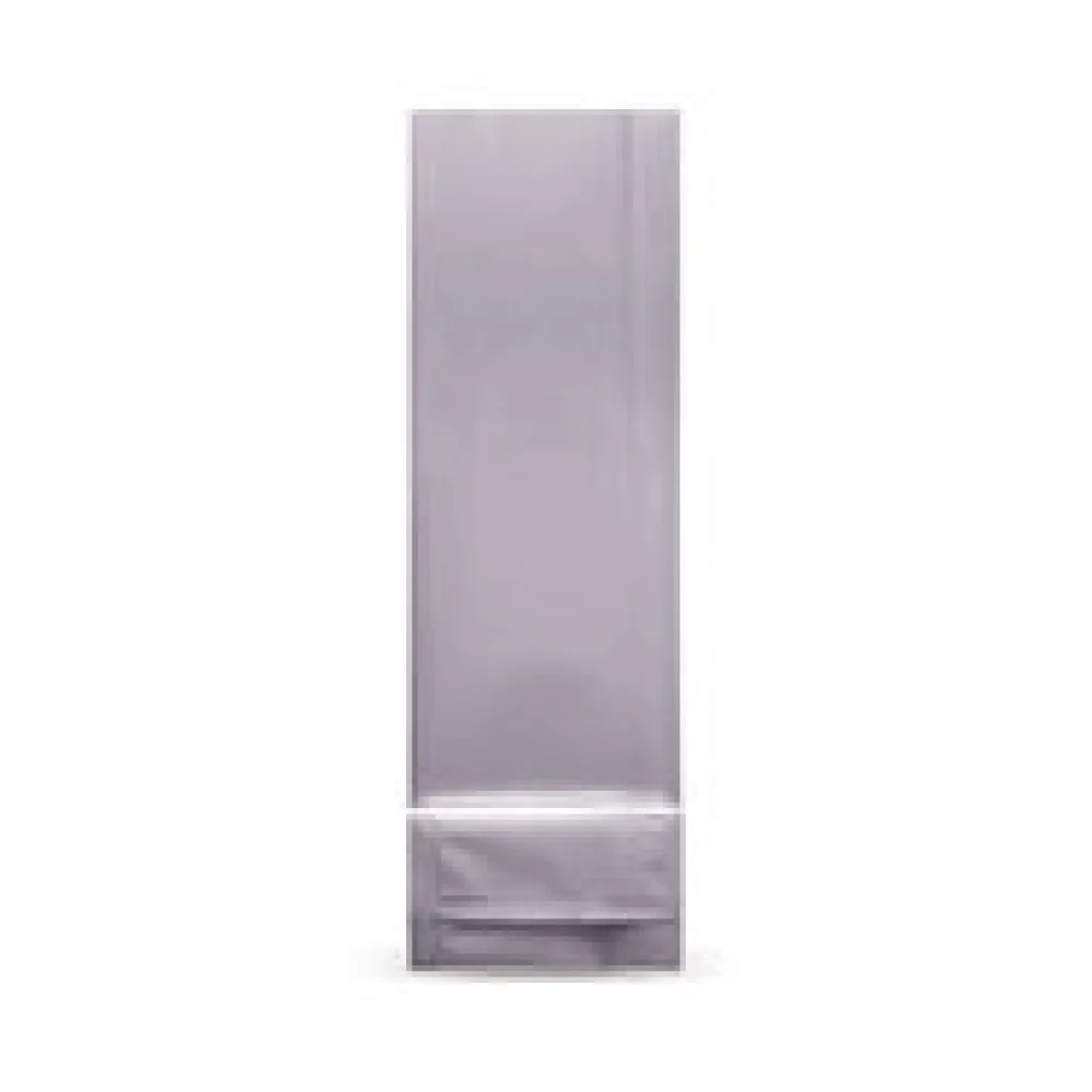 Blockbodenbeutel Silber 80 + 50mm x 252mm 4-lagig, 500 Stk.