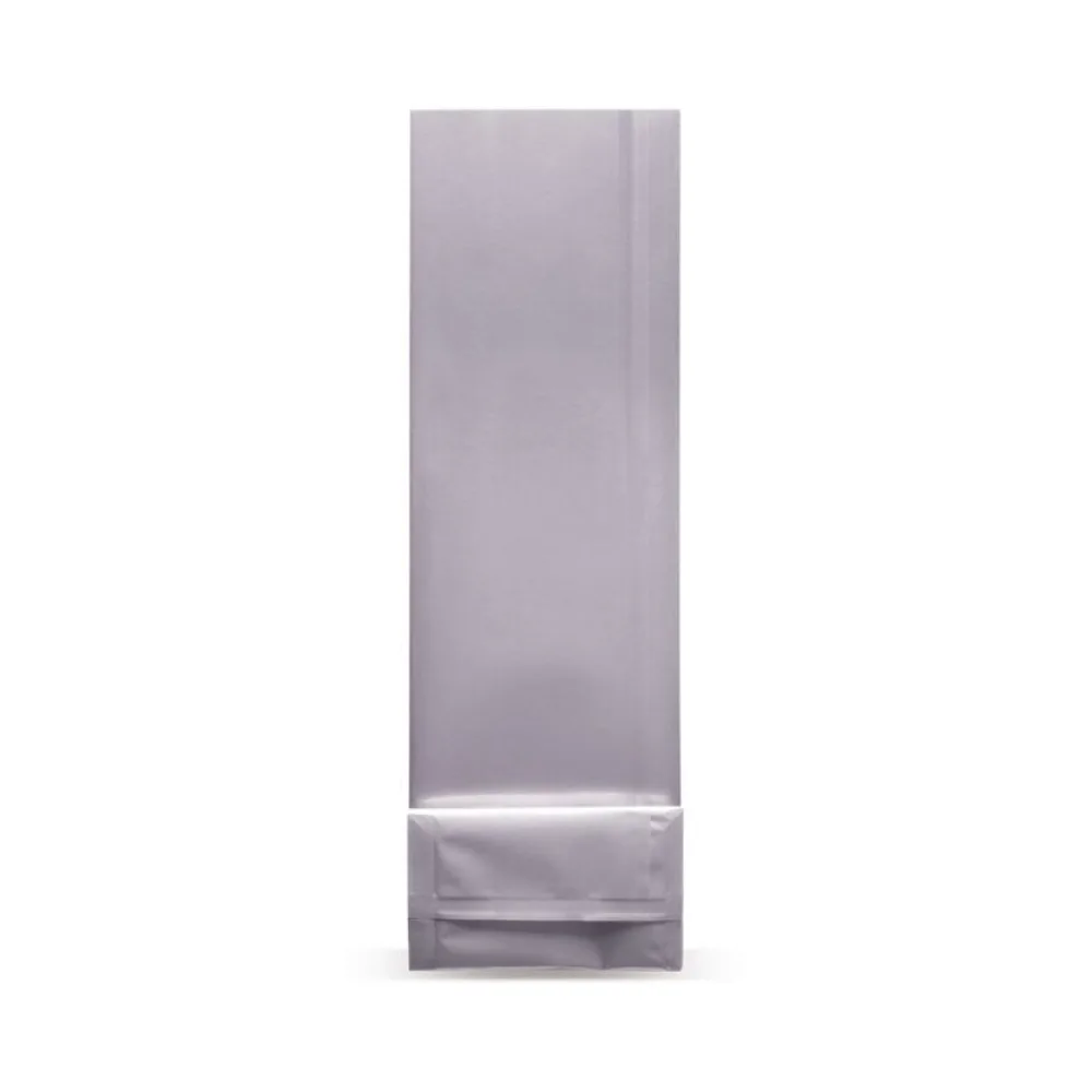 Blockbodenbeutel Silber 80 + 50mm x 252mm 4-lagig, 500 Stk. – Bild 2