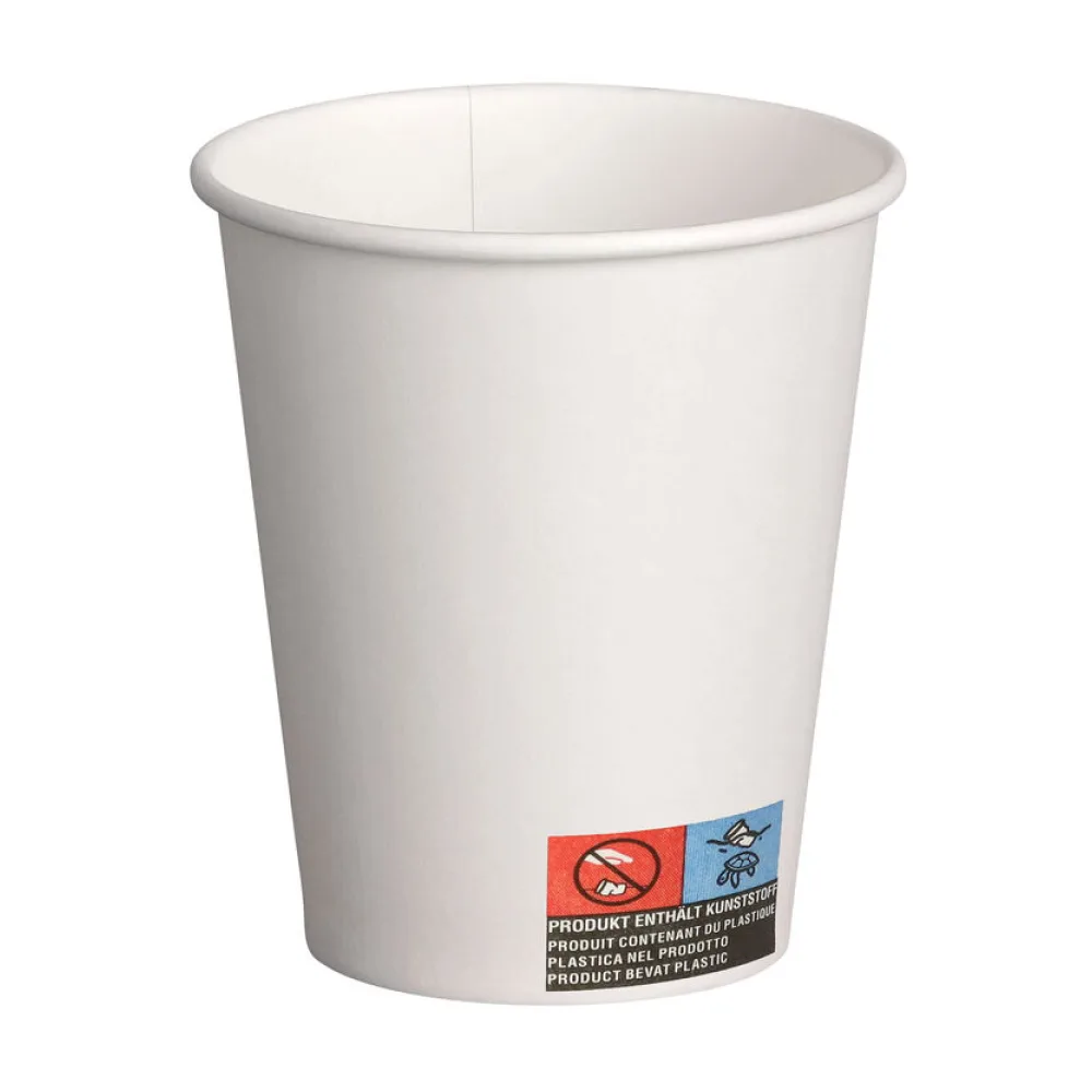 Kaffeebecher CoffeeToGo Pappbecher Trinkbecher weiß 200ml, 50 Stk. – Bild 2