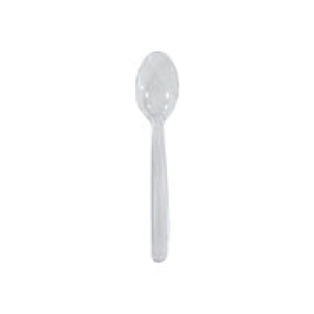 Eislöffel Kaffeelöffel Mehrweg spülmaschinengeeignet 13cm transparent, 50 Stk