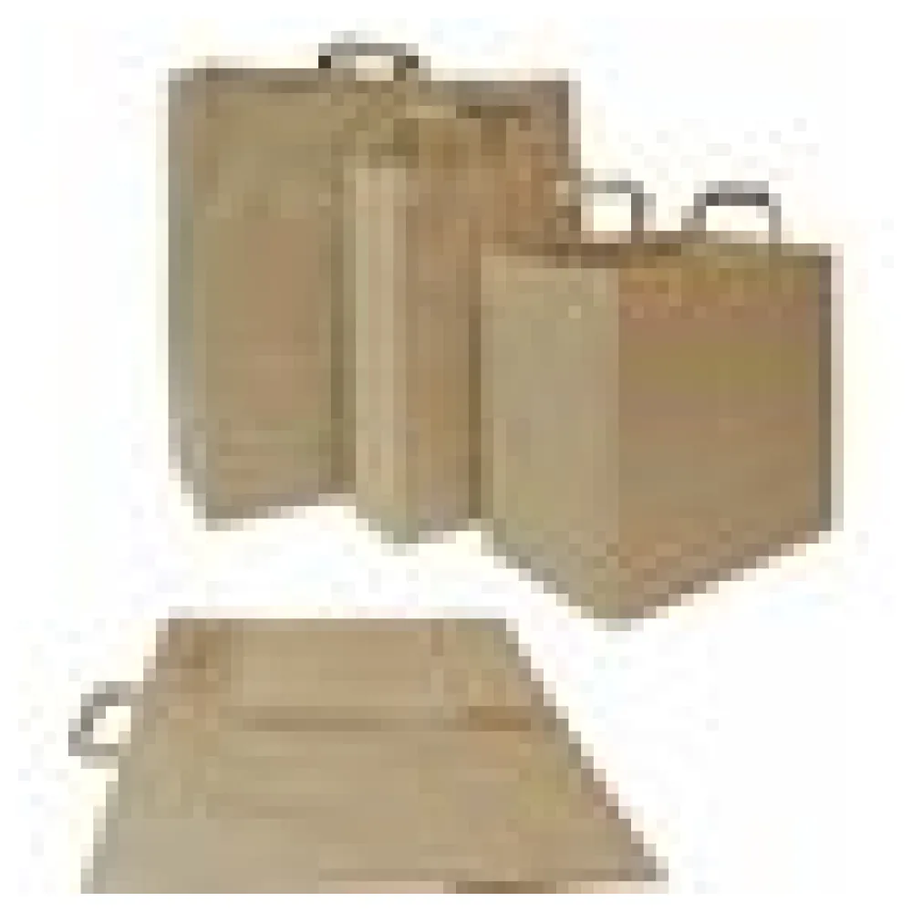 Papiertragetaschen aus Kraftpapier 320+220x250mm, braun 70 gr. – Bild 4