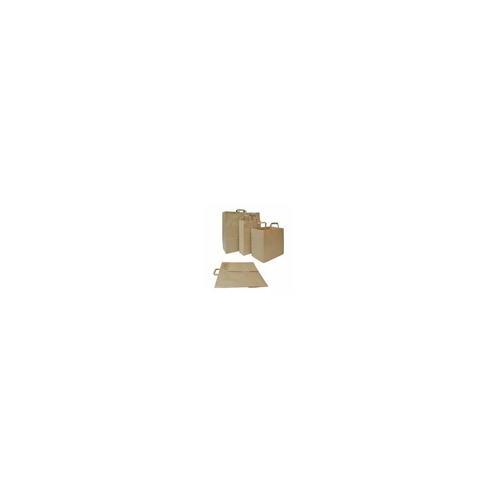 Papiertragetaschen aus Kraftpapier 320+220x250mm, braun 70 gr.