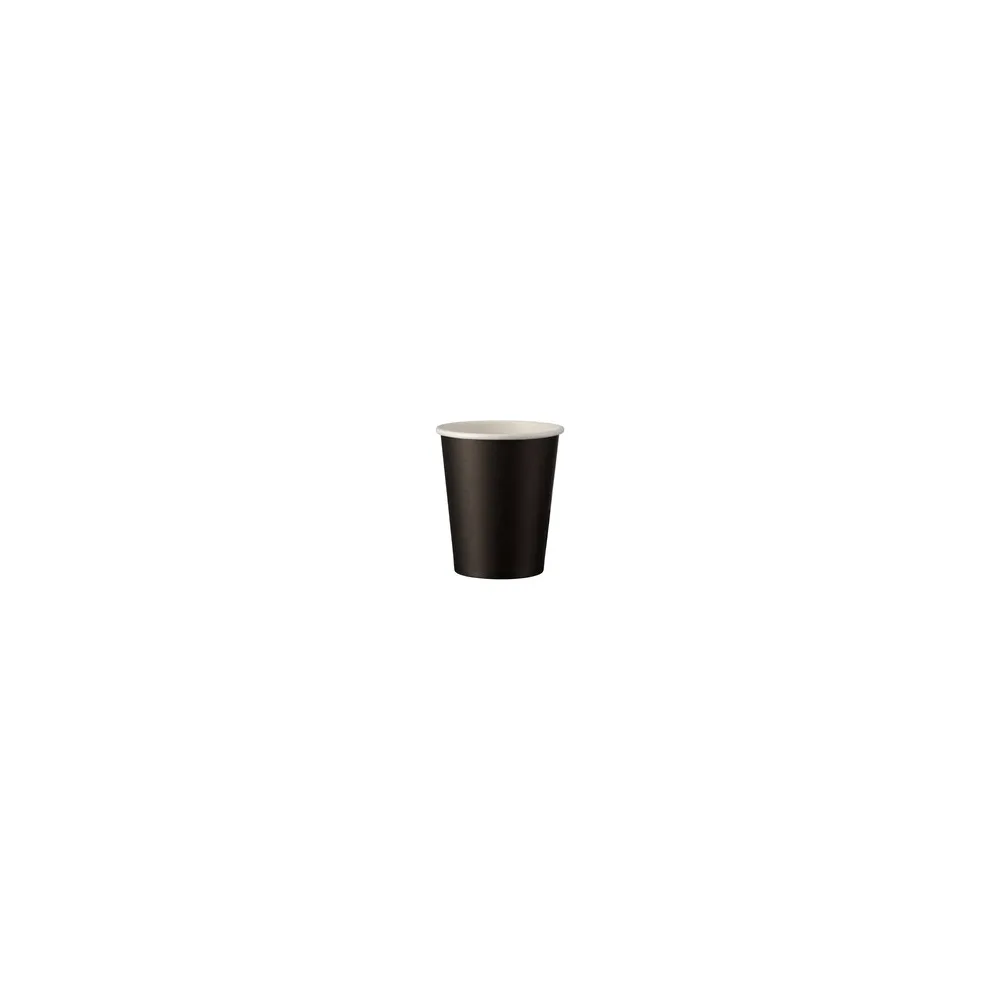 Heiß- und Kaltgetränkebecher schwarz Pappe beschichtet 200 ml 270ml, 50 Stk.