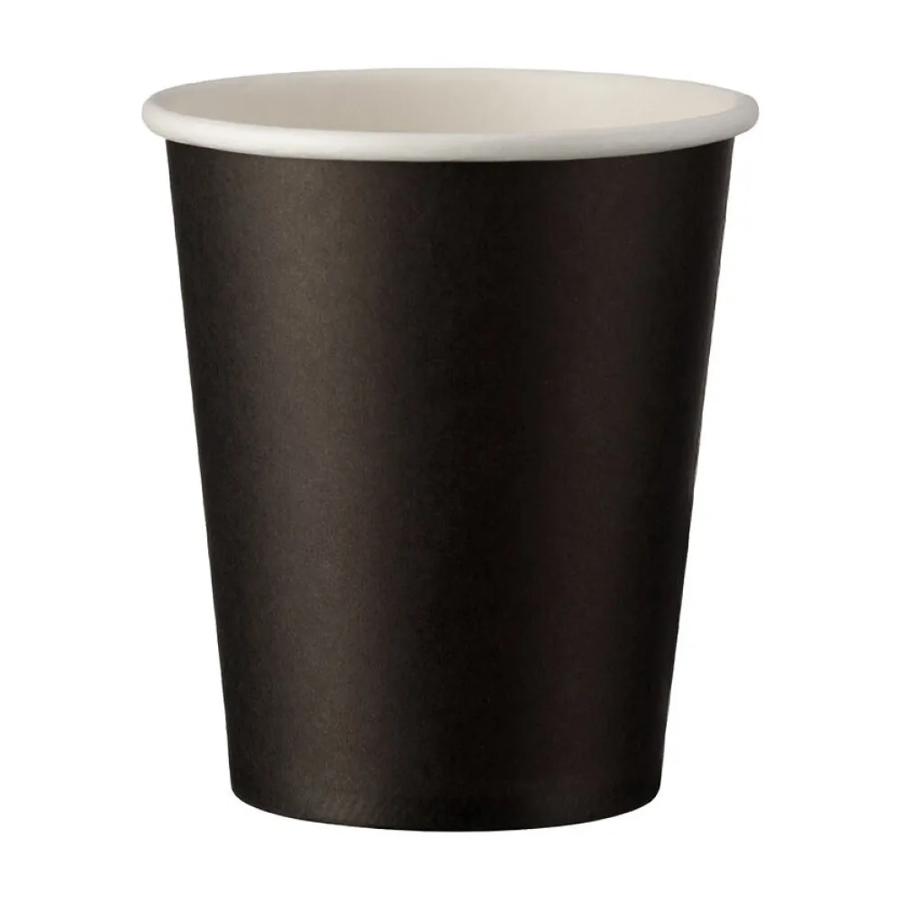 Heiß- und Kaltgetränkebecher schwarz Pappe beschichtet 200 ml 270ml, 50 Stk. – Bild 2