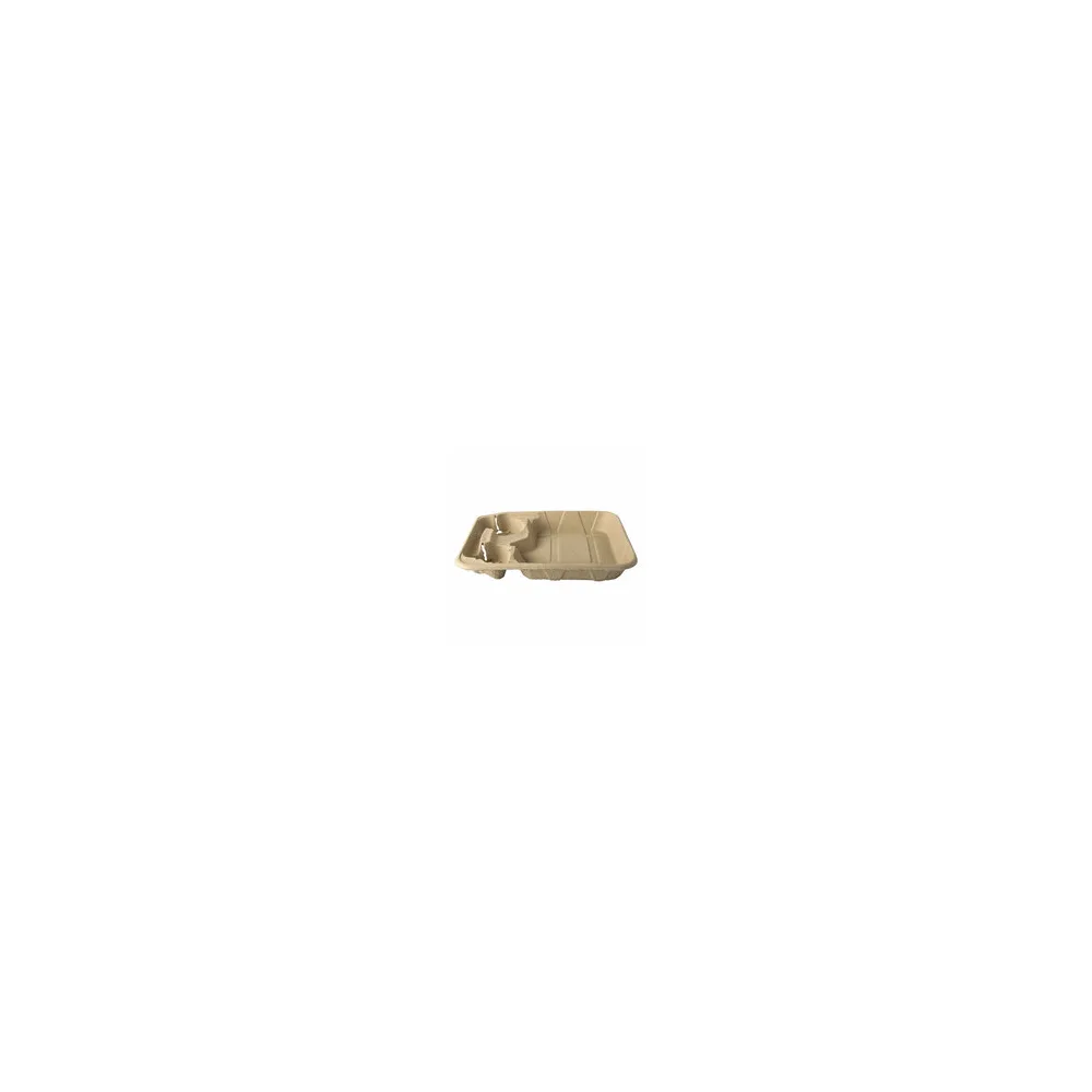 Tragetabletts Pappe "To Go" 4,7 x 26,6 x 33 cm für 2 Becher + Mahlzeit, 100 Stk.