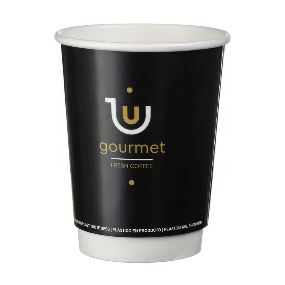 Kaffeebecher Heißgetränkebecher doppelwandig GOURMET FRESH COFFEE 300ml 330ml, 25 Stk. – Bild 2