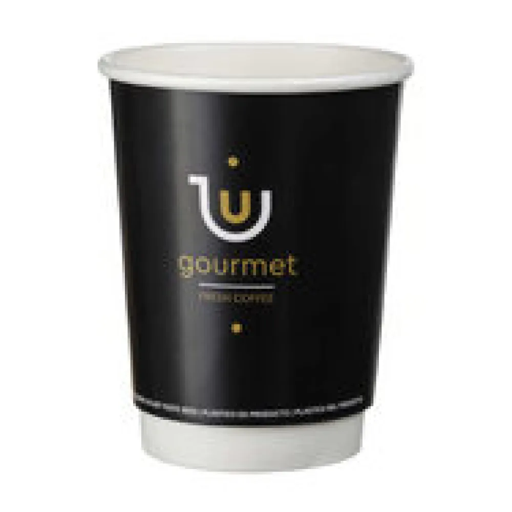 Kaffeebecher Heißgetränkebecher doppelwandig GOURMET FRESH COFFEE 300ml 330ml, 25 Stk.