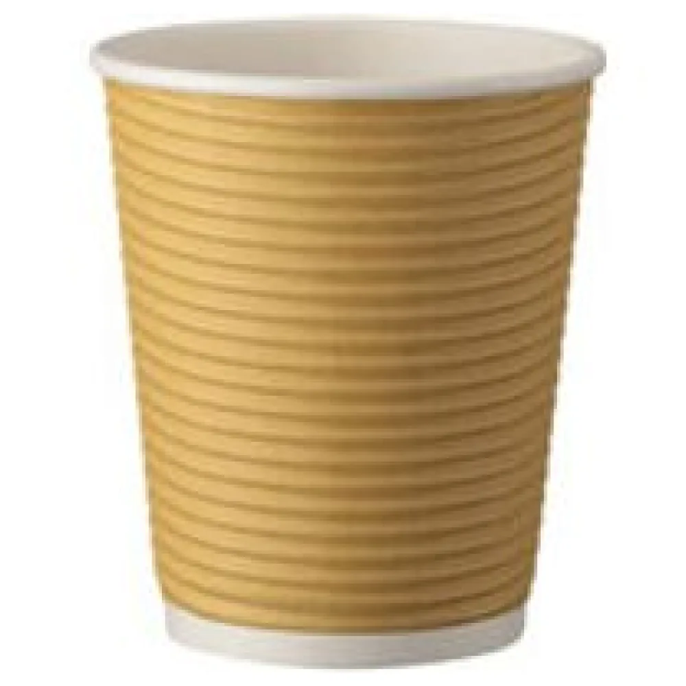 Kaffeebecher Heißgetränkebecher doppelwandig braun Kraftpapier 200 ml (max 270ml), 25 Stk. – Bild 3