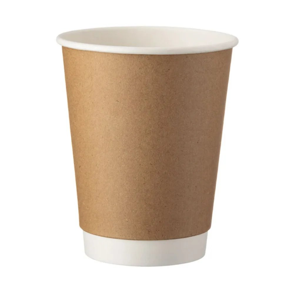 Kaffeebecher CoffeeToGo Pappbecher Kraft Doppelwand braun 300ml, 25 Stk. – Bild 2