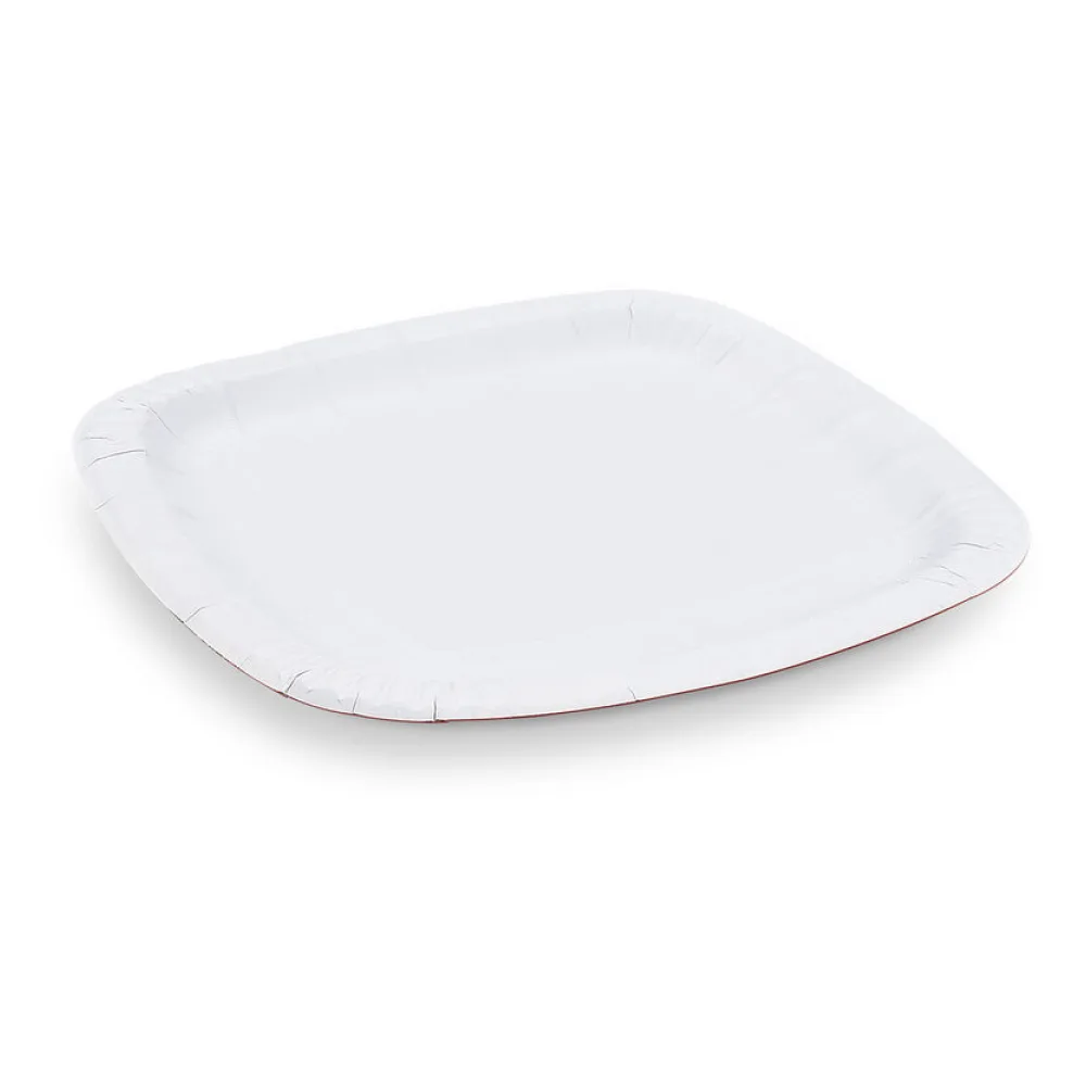 BIONATURE Pappteller aus Frischfaser quadratisch 24 x 24 cm fettdicht, 100 Stk. – Bild 2