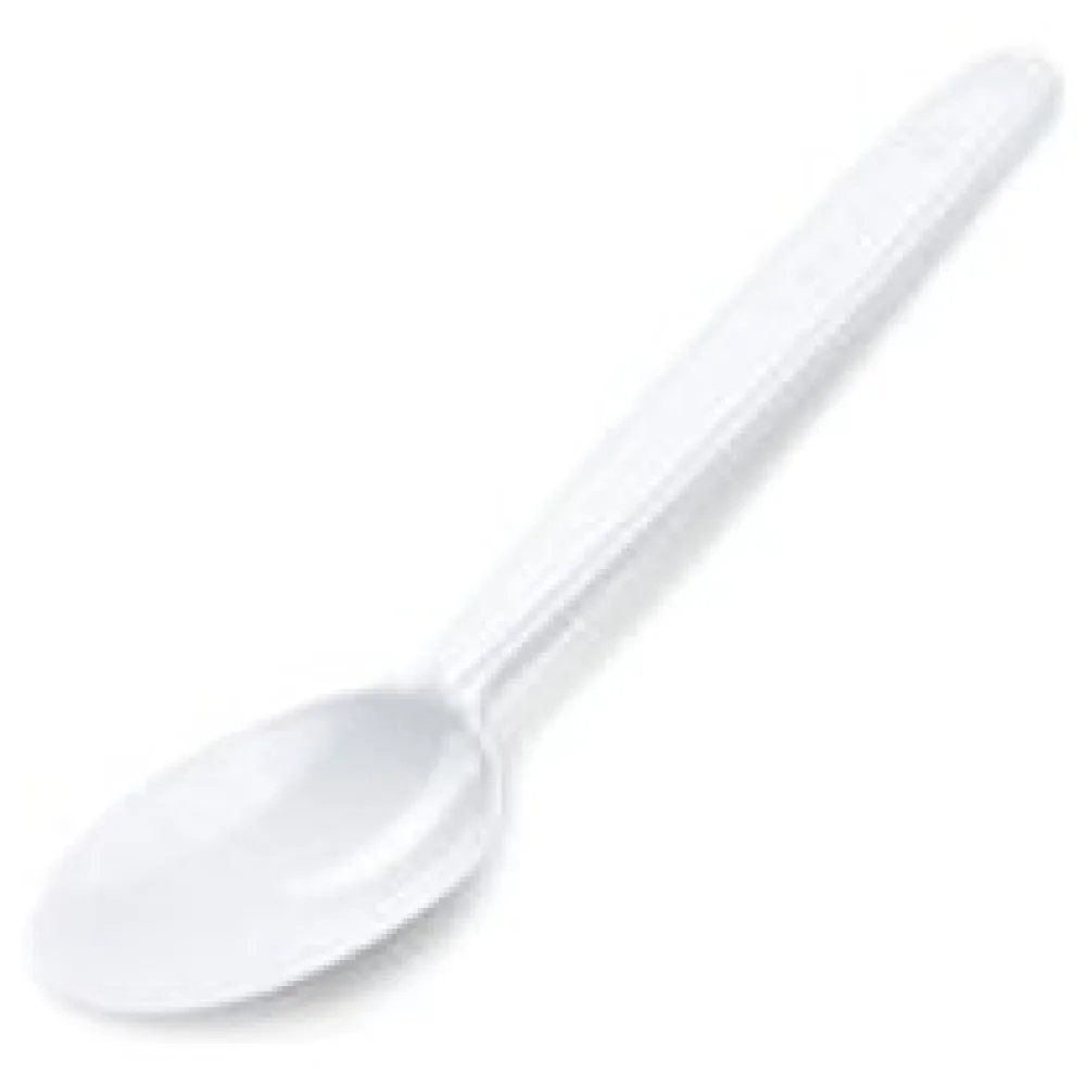 Mehrweg Löffel 18,5 cm weiß wiederverwendbar 125 Waschzyklen PP, 50 Stk. – Bild 3