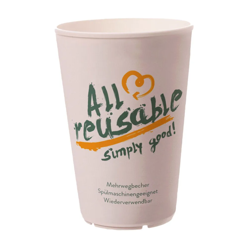 Mehrweg Heißgetränkebecher Kaffeebecher Coffee to go 'All Reusable' - 400 ml – Bild 2