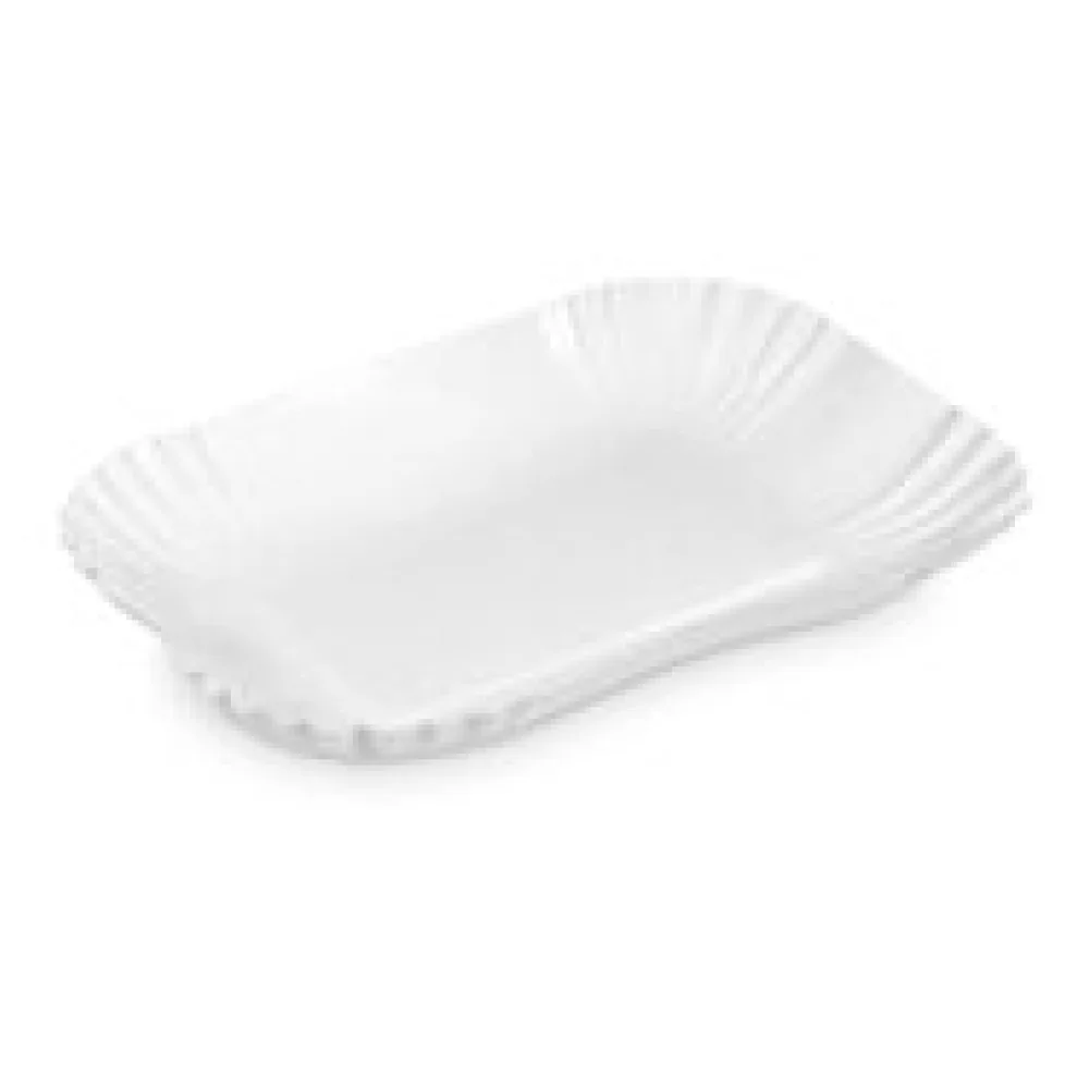 BIONATURE Pappschalen aus Frischfaser 17,5 x 13 x 3 cm fettdicht weiß, 250 Stk.