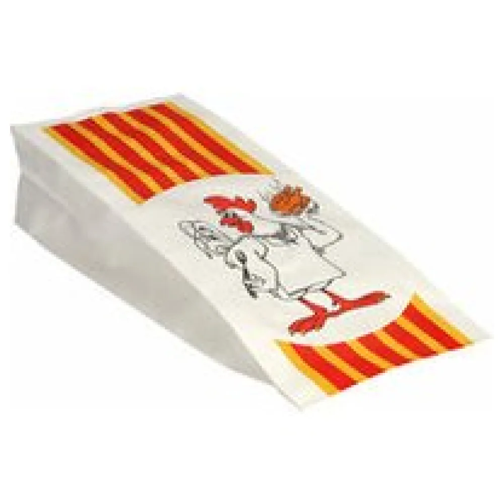 Grillhähnchen Hähnchenbeutel Papier HDPE-Einlage 24x10,5x5,5cm, 100 stk. – Bild 3