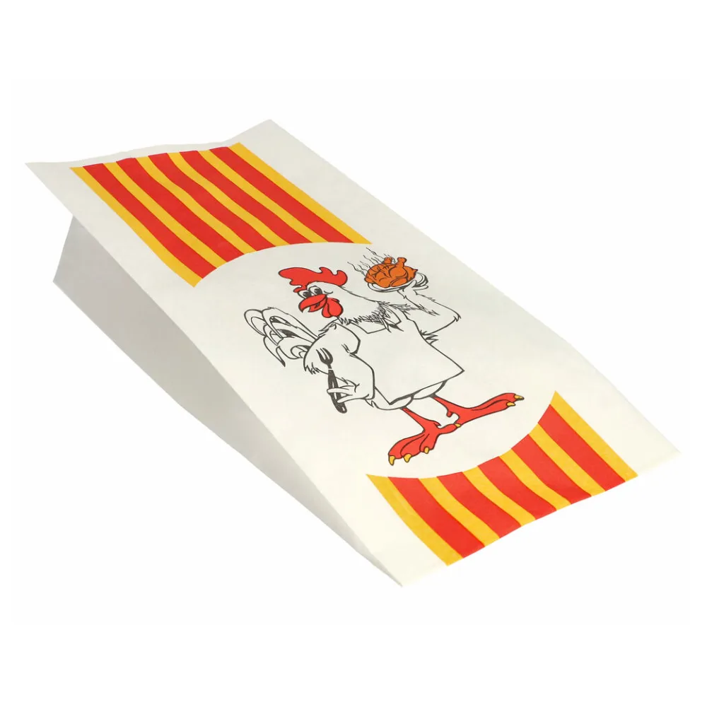 Grillhähnchen Hähnchenbeutel Papier HDPE-Einlage 28x13x8cm, 100 stk. – Bild 2