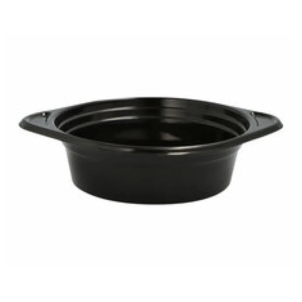 Mehrweg Suppenschalen Suppenterrinen mit Anfasser 500ml O15,6cm schwarz, 12 Stk.