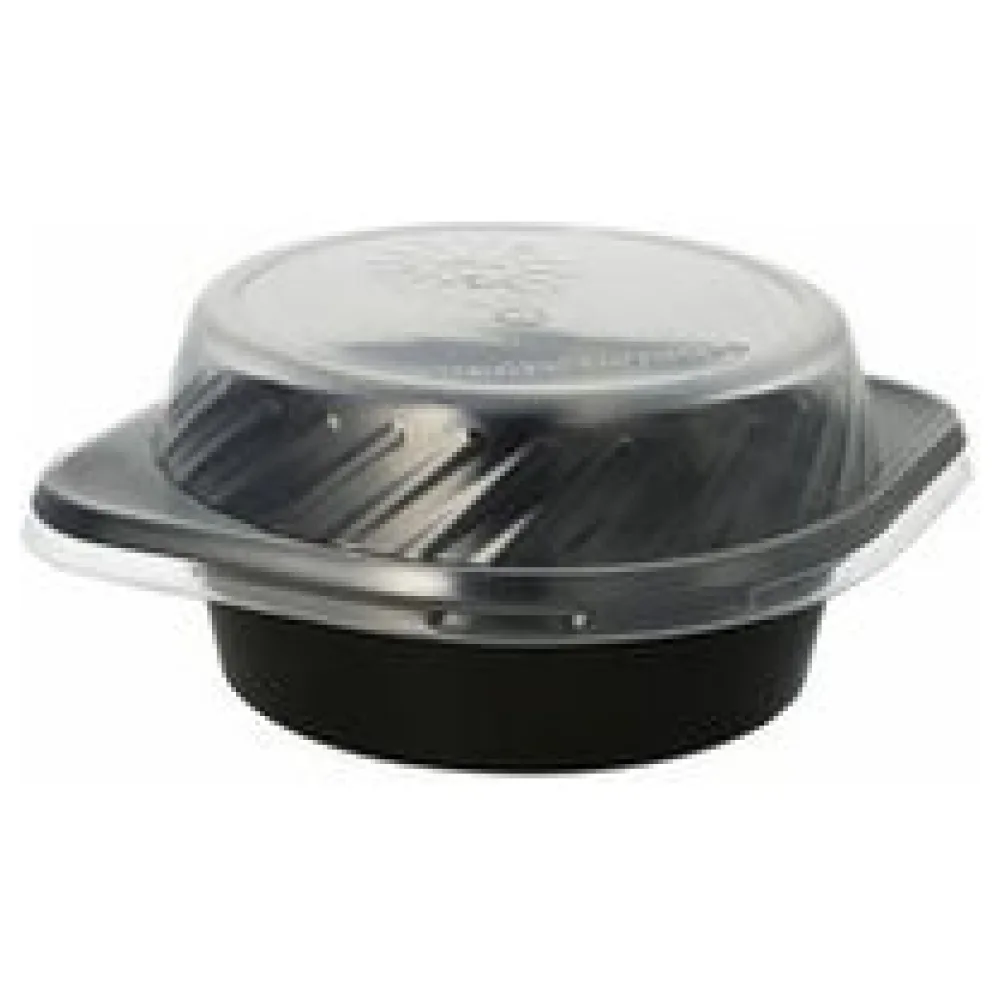 Mehrweg Suppenschalen Suppenterrinen 500ml inkl. Deckel O15,6cm schwarz, 12 Stk. – Bild 3