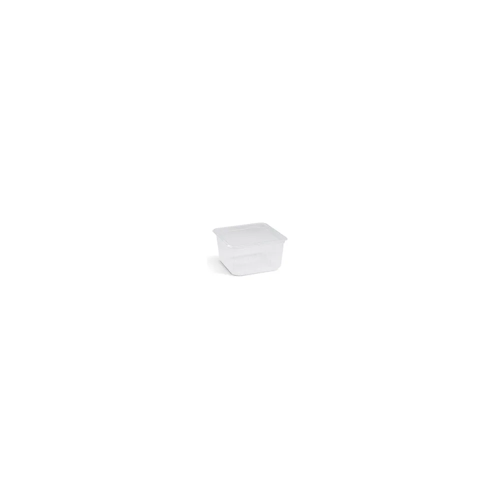 Rechteckschale Quadroboxx Salatschale 115x115x61mm PP transparent 500ml, 50 Stk.