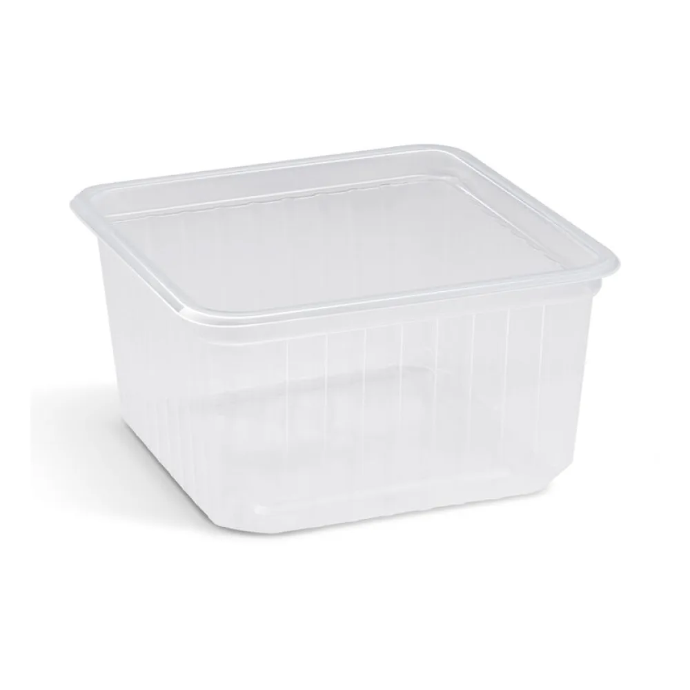 Rechteckschale Quadroboxx Salatschale 115x115x61mm PP transparent 500ml, 50 Stk. – Bild 2