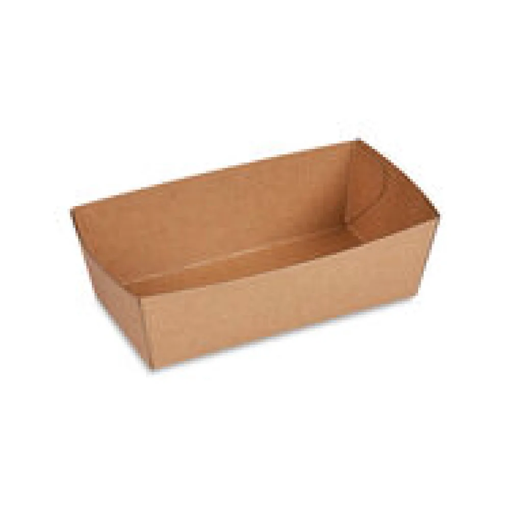 BIONATURE Snackschalen kraft braun mit Fettbarriere 16,5x9x6cm 1000ml, 100 Stk.
