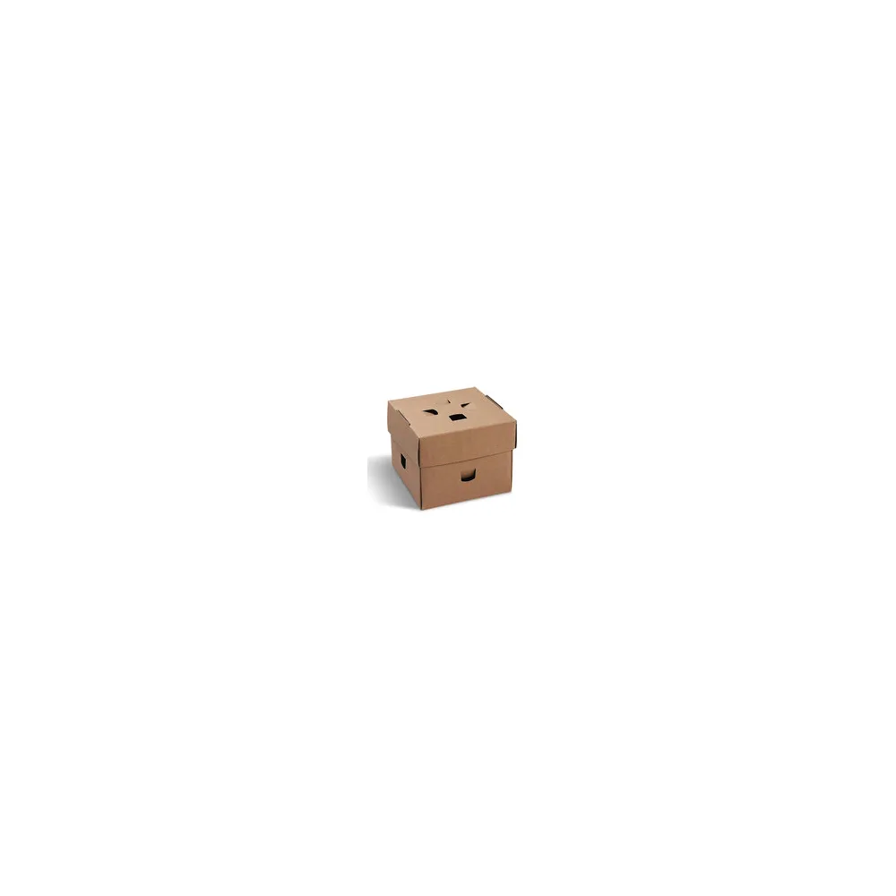 BIONATURE Burgerboxen kraft braun Fettbarriere Recycling 12x12x10cm, 100 Stk.