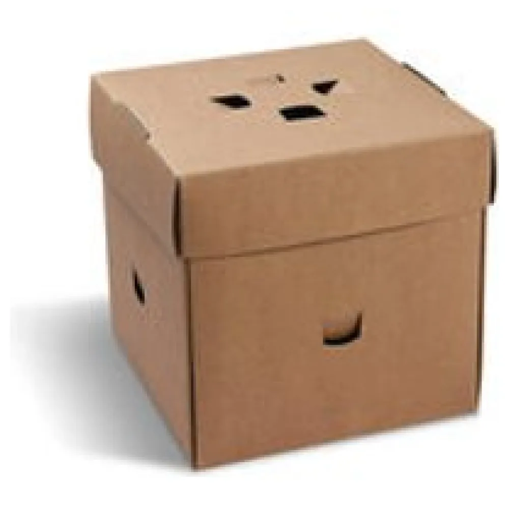 BIONATURE Burgerboxen kraft braun Fettbarriere Recycling 14,5x14,5x15cm, 50 Stk. – Bild 3