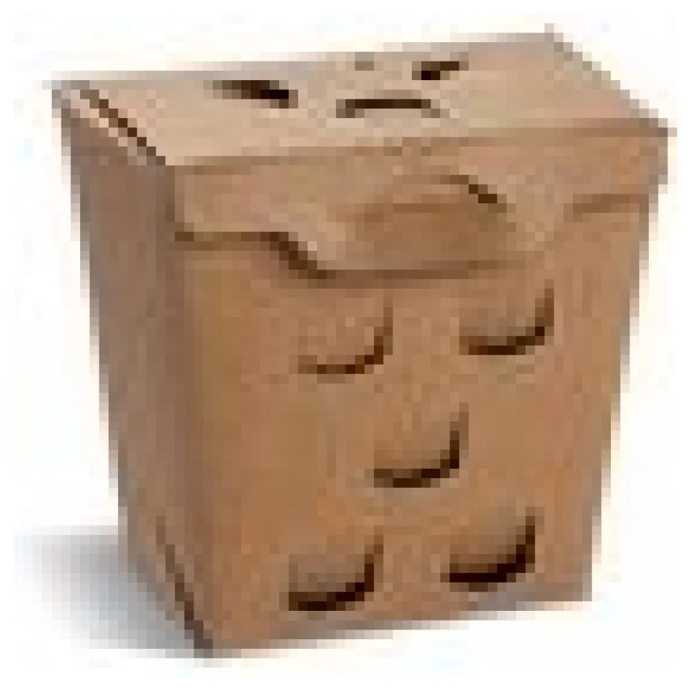 BIONATURE Pommes Fritesboxen kraft braun 11 x 11 x 7,3cm Fettbarriere, 50 Stk. – Bild 4