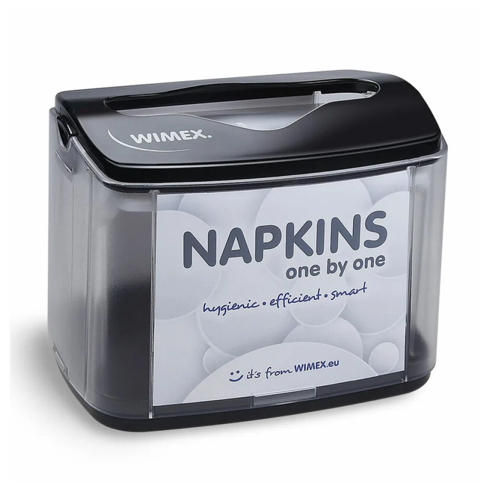 NAPKINS Tischspender für Spenderservietten modernes Design schwarz ABS Metall – Bild 2