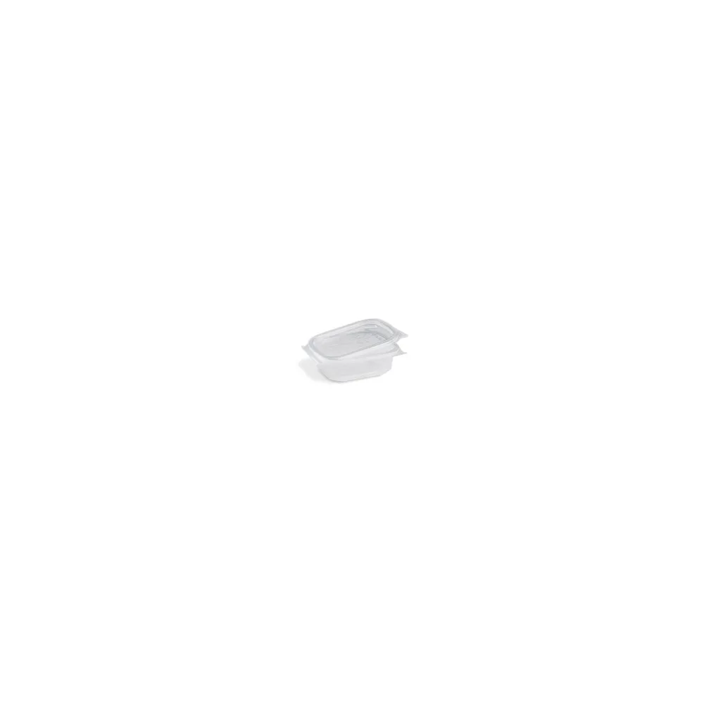 Feinkostbecher mit fixem Deckel Ripboxx Tiny klar PP 127x108x37mm 200ml, 50 Stk.