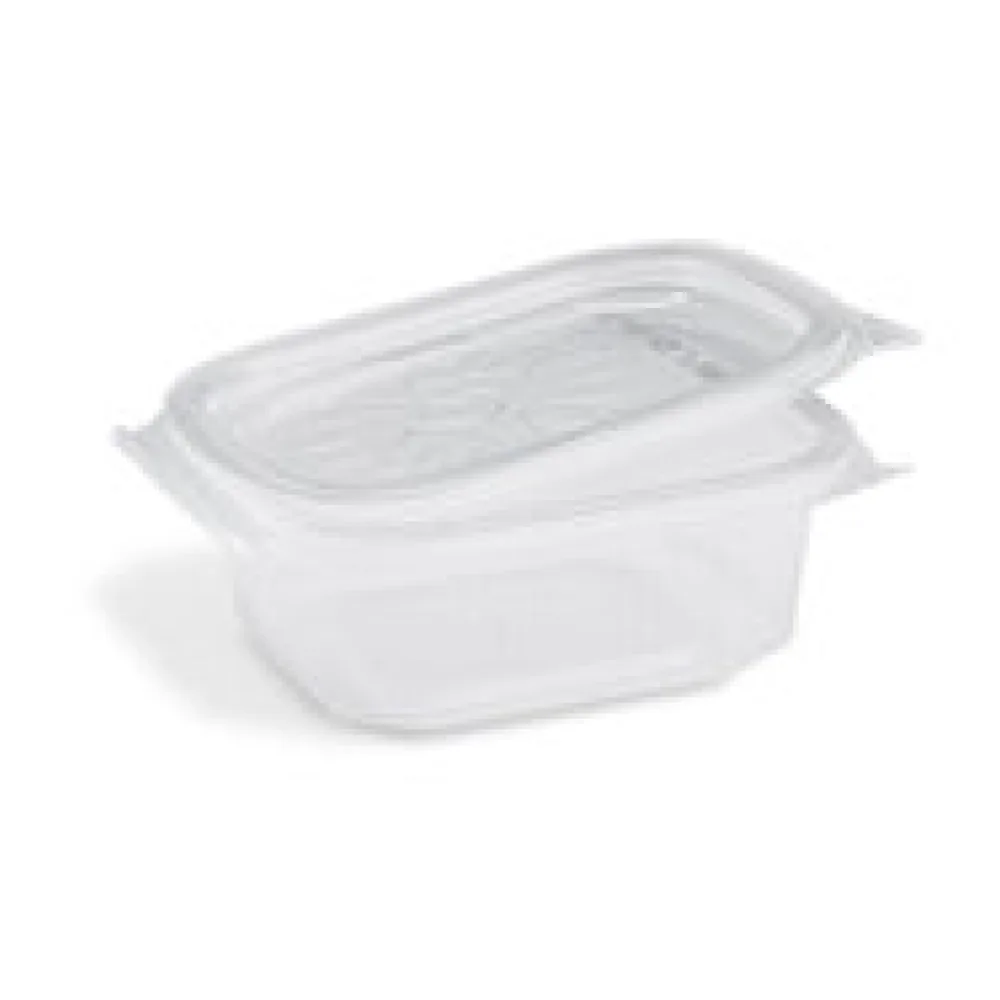 Feinkostbecher mit fixem Deckel Ripboxx Tiny klar PP 127x108x44mm 250ml, 50 Stk.