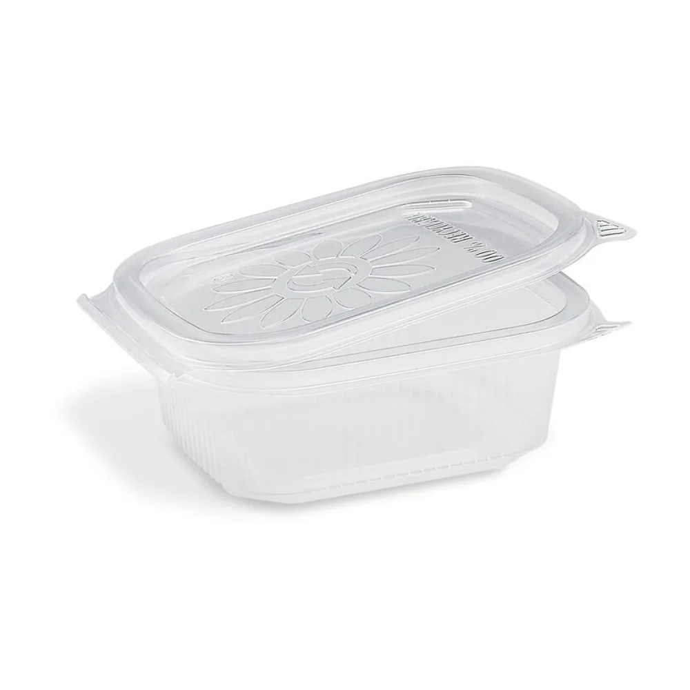 Feinkostbecher mit fixem Deckel Ripboxx Tiny klar PP 127x108x44mm 250ml, 50 Stk. – Bild 2