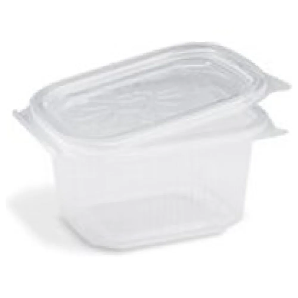 Feinkostbecher mit fixem Deckel Ripboxx Tiny klar PP 127x108x63mm 375ml, 50 Stk. – Bild 3