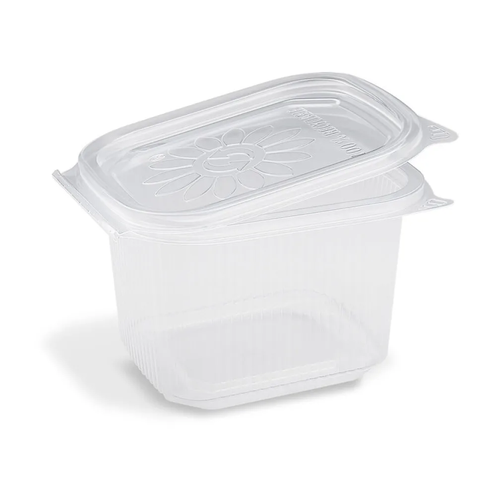 Feinkostbecher mit fixem Deckel Ripboxx Tiny klar PP 127x108x86mm 500ml, 50 Stk. – Bild 2