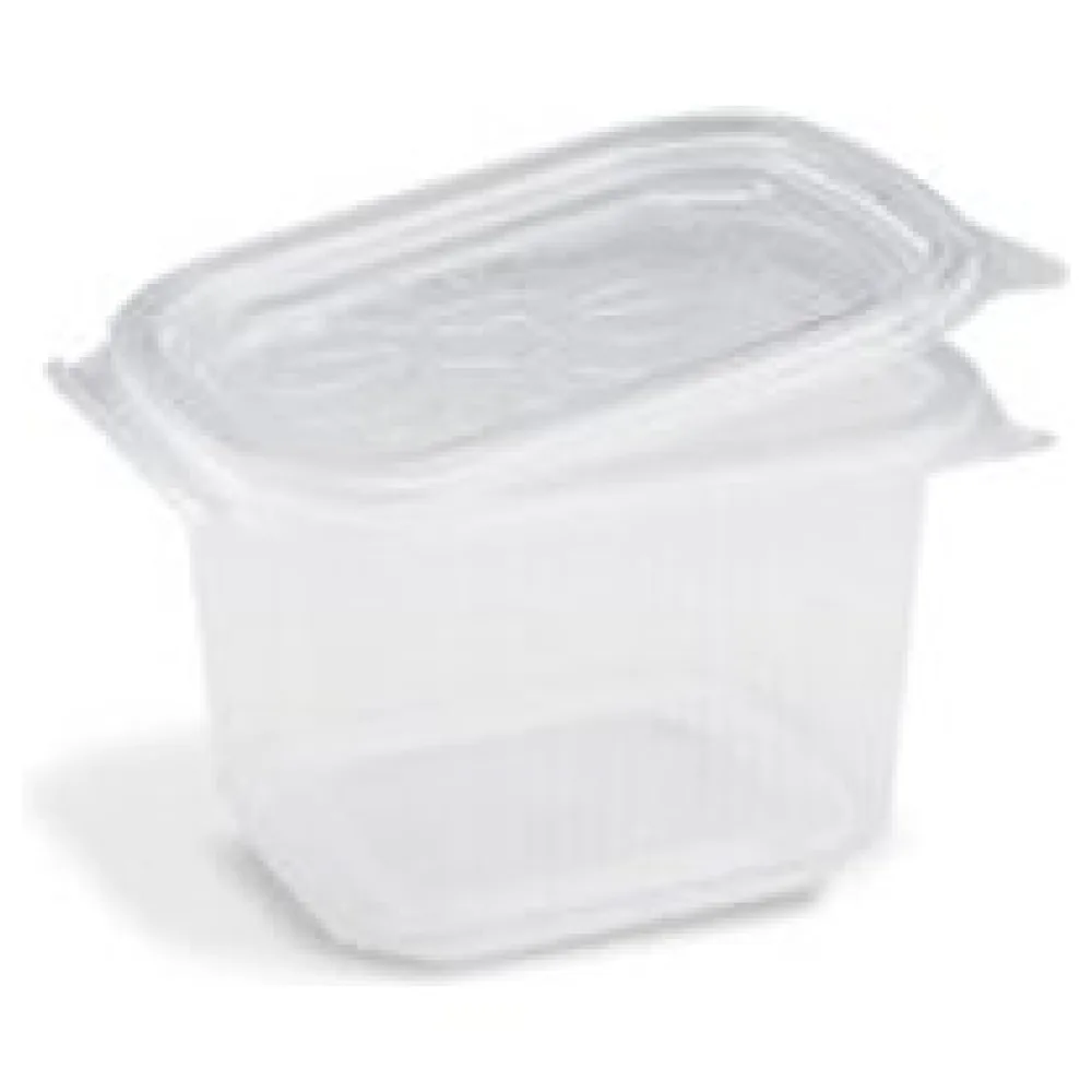 Feinkostbecher mit fixem Deckel Ripboxx Tiny klar PP 127x108x86mm 500ml, 50 Stk. – Bild 3