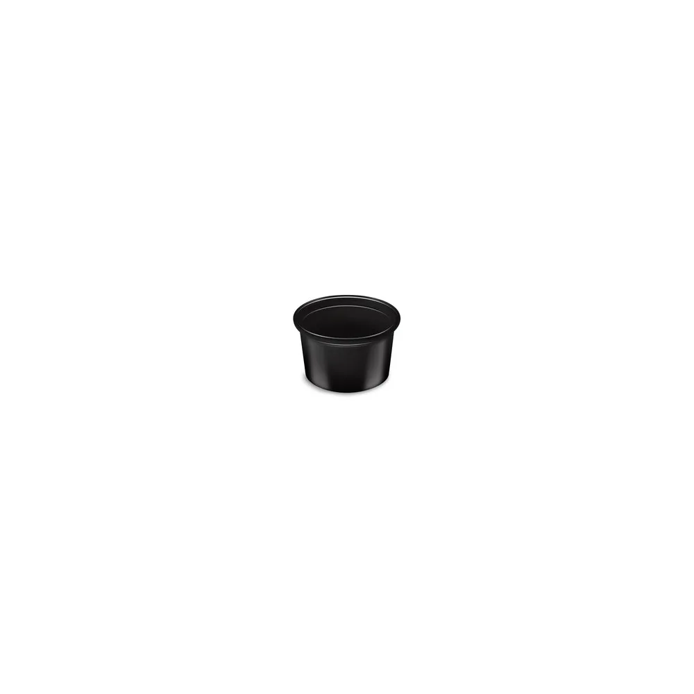 Dressingbecher Feinkostbecher schwarz PP 30 ml O 46 mm, 50 Stk.