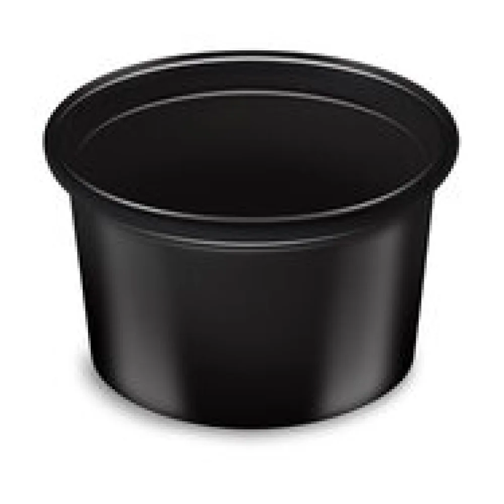 Dressingbecher Feinkostbecher schwarz PP 30 ml O 46 mm, 50 Stk.