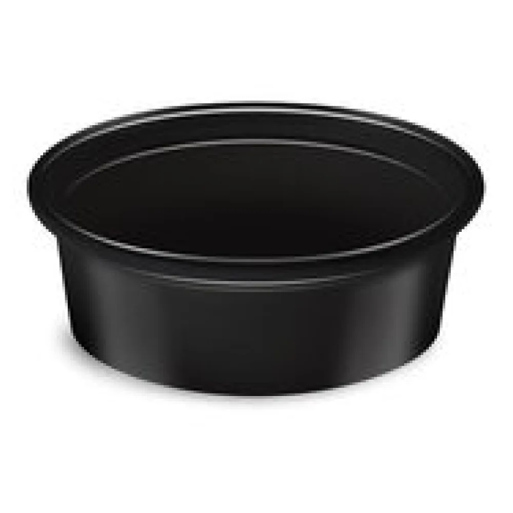 Dressingbecher Feinkostbecher schwarz PP 50 ml O 70 mm, 50 Stk.