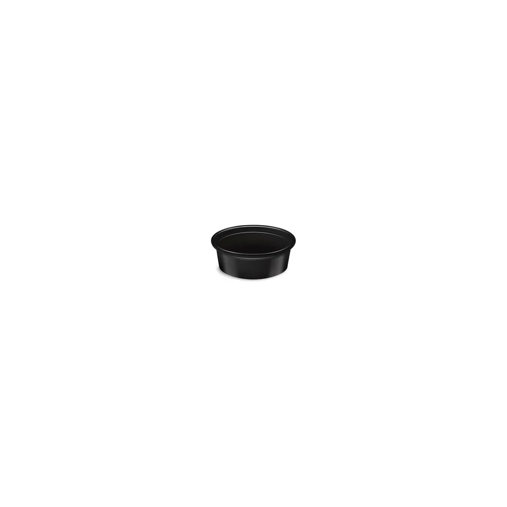 Dressingbecher Feinkostbecher schwarz PP 50 ml O 70 mm, 50 Stk.