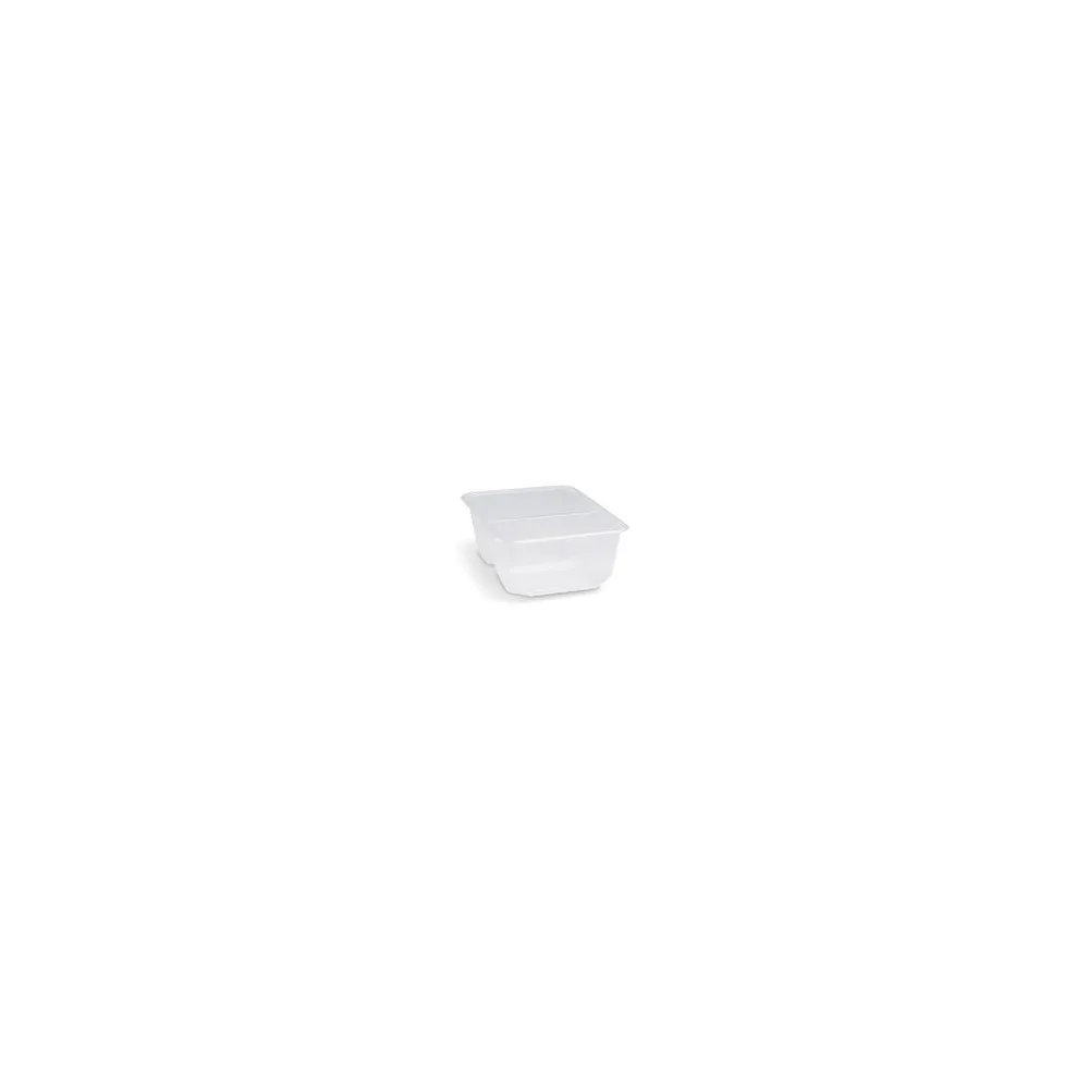 Rechteckschalen 2-geteilt 186x133mm 1000ml PP klar für heiße Speisen, 50 Stk.