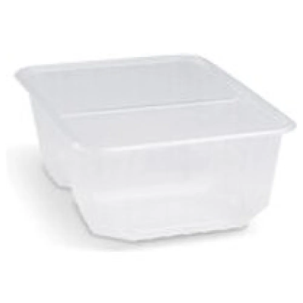 Rechteckschalen 2-geteilt 186x133mm 1000ml PP klar für heiße Speisen, 50 Stk. – Bild 3