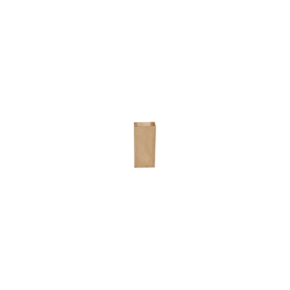 Papierfaltenbeutel Papiertüten braun 12+5 x 24 cm für ca. 1kg Inhalt, 100 Stk.
