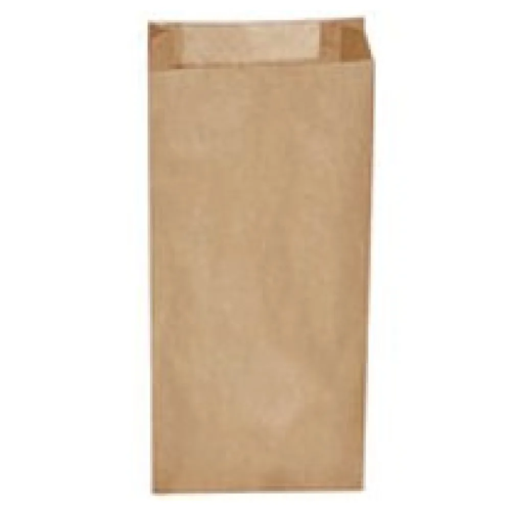 Papierfaltenbeutel Papiertüten braun 14+7 x 32 cm für ca. 2kg Inhalt, 100 Stk. – Bild 3