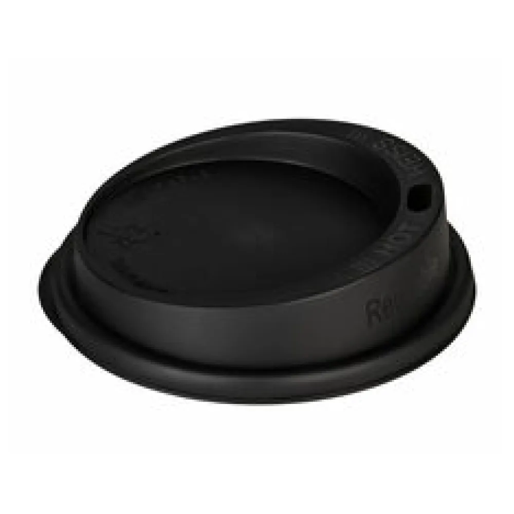 Domdeckel Trinkdeckel für Mehrweg-Kaffeebecher Coffee to go O 80mm schwarz
