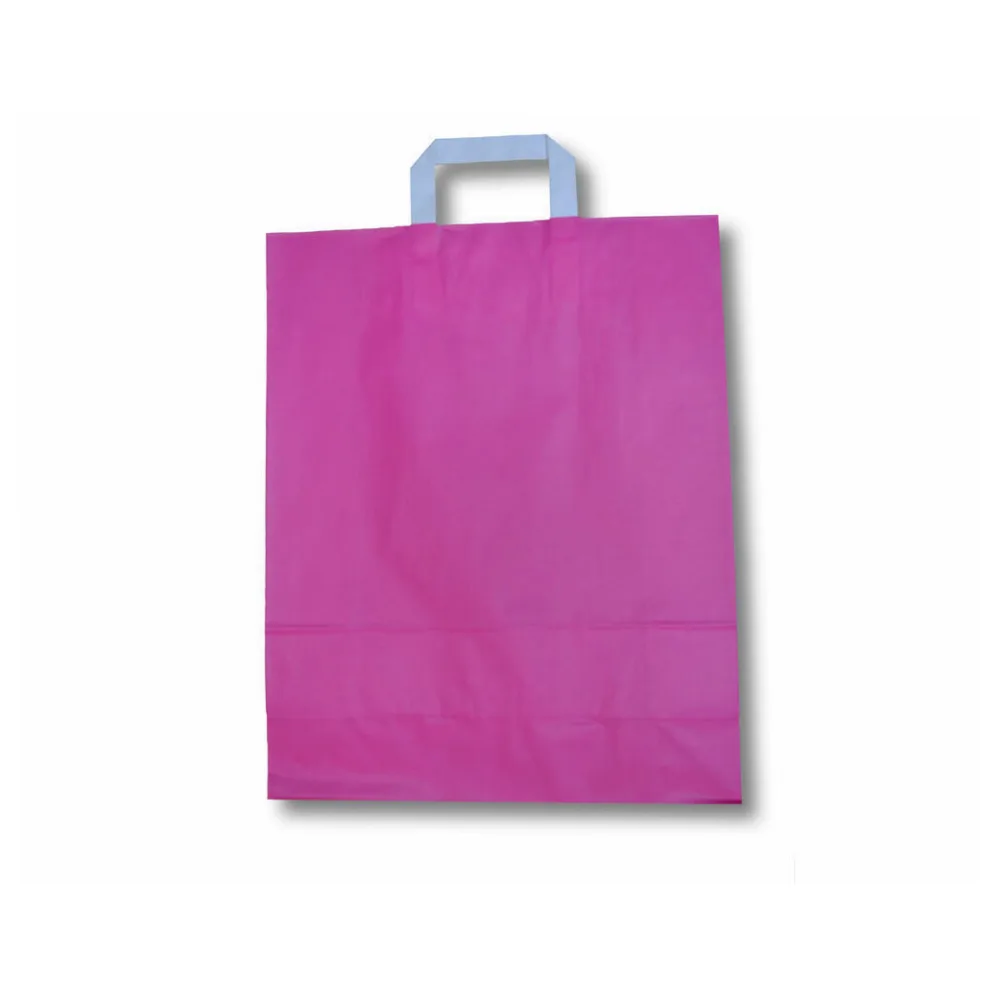 Papiertragetaschen aus Kraftpapier 320+120x400mm pink, 250 Stk. – Bild 2