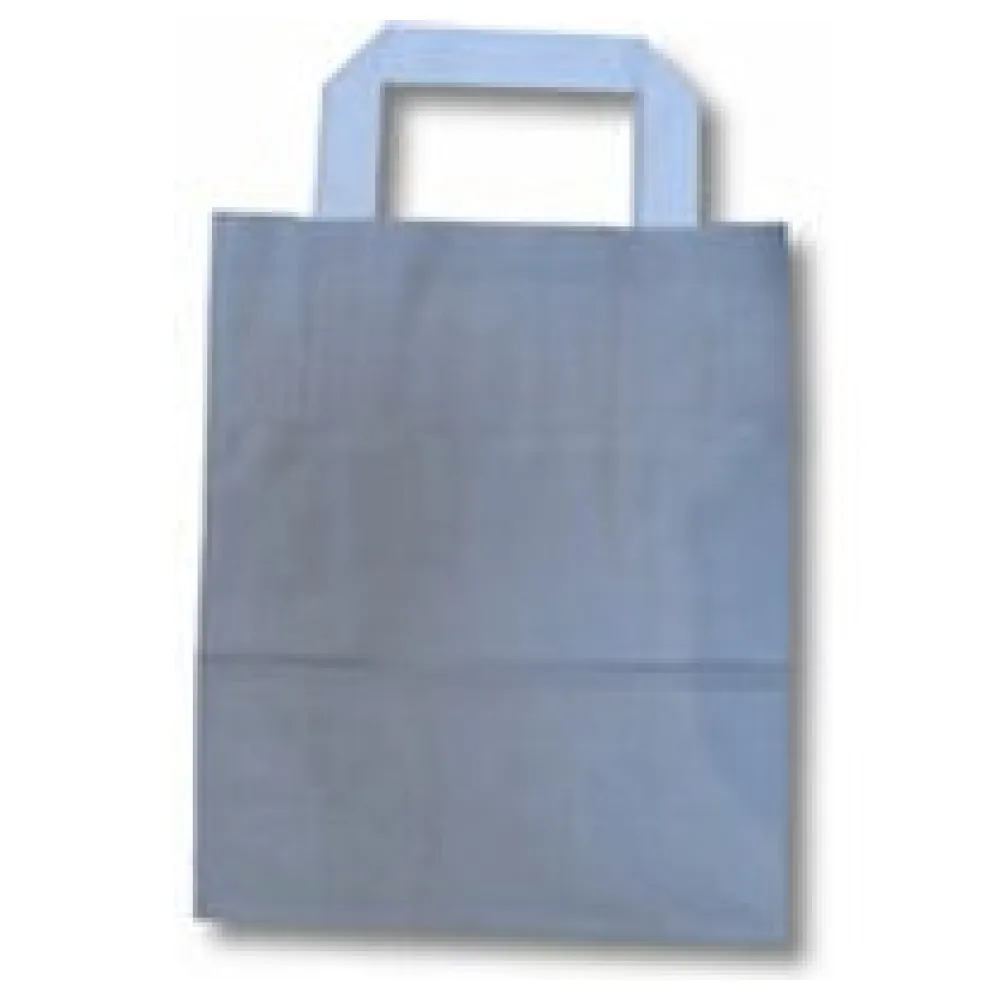 Papiertragetaschen aus Kraftpapier 320+120x400mm grau, 250 Stk. – Bild 3