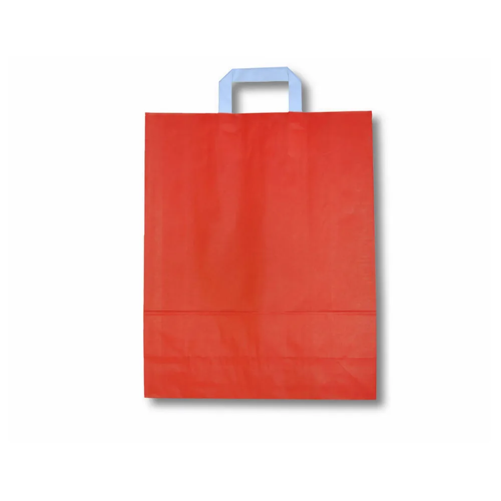 Papiertragetaschen aus Kraftpapier 320+120x400mm rot, 250 Stk. – Bild 2