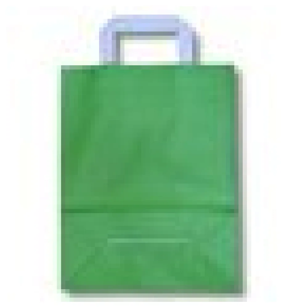 Papiertragetaschen aus Kraftpapier 180+80x220mm grün, 250 Stk. – Bild 4